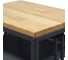 Дровница GreenWeen CAPRI MINI с полкой, черная, столешница дерево, 40*30*120 GW-DR-CAPRIMINI-B-WOOD 4