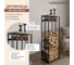 Дровница GreenWeen CAPRI MINI с полкой, черная, столешница дерево, 40*30*120 GW-DR-CAPRIMINI-B-WOOD 10