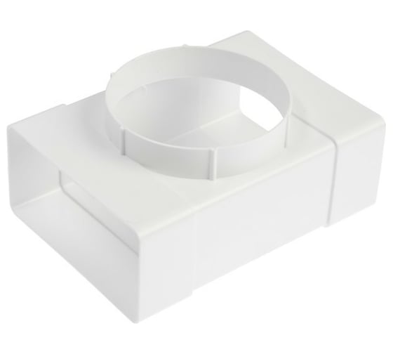 Тройник прямоугольный 60x120 мм с переходом на круглый канал 100 мм Zein 7641539