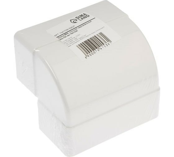 Отвод плоский вертикальный 60x120 мм Zein 7641536