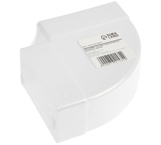 Отвод плоский горизонтальный 60x120 мм Zein 7641535