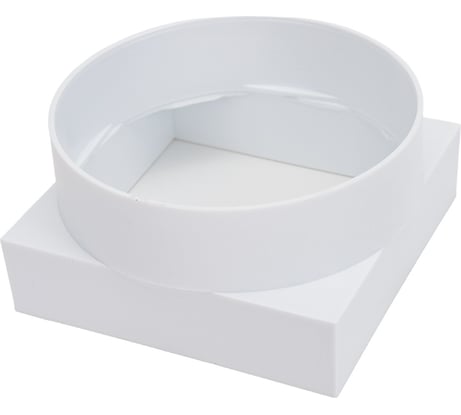 Переход с квадрата на круг 90/100 мм, белый Эвент Переход 90/100