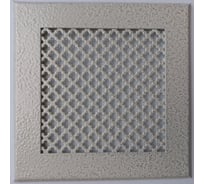 Решетка вентиляционная ООО Вентмаркет 100х100 мм, металлическая на магнитах, цветок, антик белый VRC001005