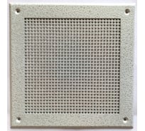 Решетка вентиляционная ООО Вентмаркет 200х200 мм, металлическая на саморезах, квадрат, антик белый VRQ00204S