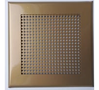Решетка вентиляционная ООО Вентмаркет 200х200 мм, металлическая на магнитах, квадрат, золото VRQ00214