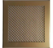 Решетка вентиляционная ООО Вентмаркет 200х200 мм, металлическая на магнитах, цветок, золото VRC00214