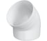 Колено круглое пластик 45, D125 86-551 12,5ККП 45°, ERA 1