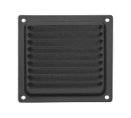 Решетка вентиляционная 100x100 мм, черный Домарт 170929