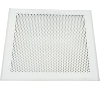 Решетка вентиляционная ООО Вентмаркет 250х250 мм, металлическая на саморезах, кружок, белый VRK00250S