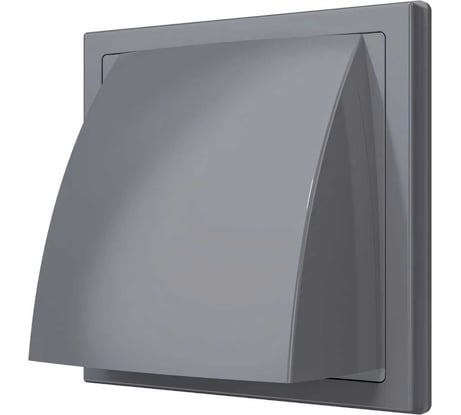 Выход стенной вытяжной с обратным клапаном 1515К12.5ФВ (150x150 мм; фланец D125; ASA; серый) ERA 90-02045