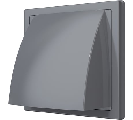 Выход стенной вытяжной с обратным клапаном 190x190 с фланцем D150/160, ASA, сер 90-02056 1919К15.16ФВ сер, ERA