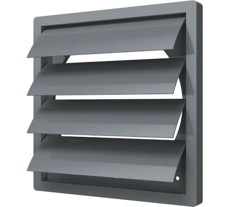 Решетка вытяжная с гравитационными жалюзи 2929К25Ф (294x294 мм; фланец D250; ASA-пластик; серый) ERA 87-661