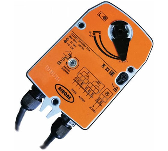 Электропривод с возвратной пружиной для противопожарных клапанов ...