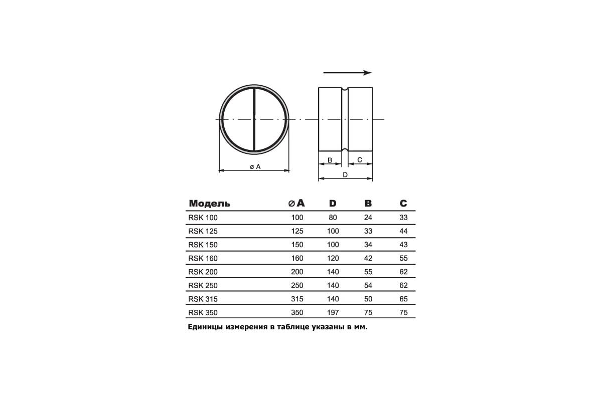 Обратный клапан RSK-100 Ventart 4687202642540