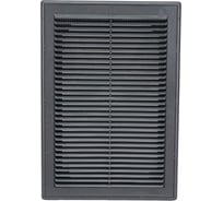 Решетка вентиляционная вытяжная с рамкой серия ВР графит (200x300 мм, пластик) ВИЕНТО 2030ВР-графит