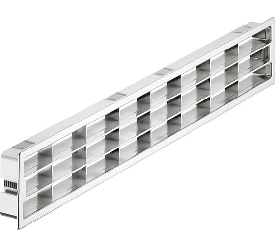 Решетка вентиляционная 458x65 мм, пластик, хромированный Hafele 571.77.200 1