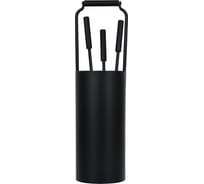 Набор для камина в металлической корзине, 4 предмета, черный, 56.5x16 см Печные штучки 62039