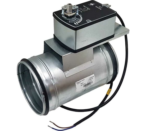 Заслонка регулирующая круглая TKD125-SC-03DN/230V 125 мм с электроприводом 3Нм, 220В, управление открыто/закрыто с возвратной пружиной TECHNO 551253 1