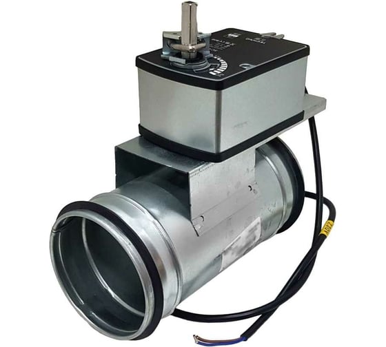 Заслонка регулирующая круглая TKD100-SC-03DN/24V 100 мм с электроприводом 3Нм, 24В, управление открыто/закрыто с возвратной пружиной TECHNO 550104