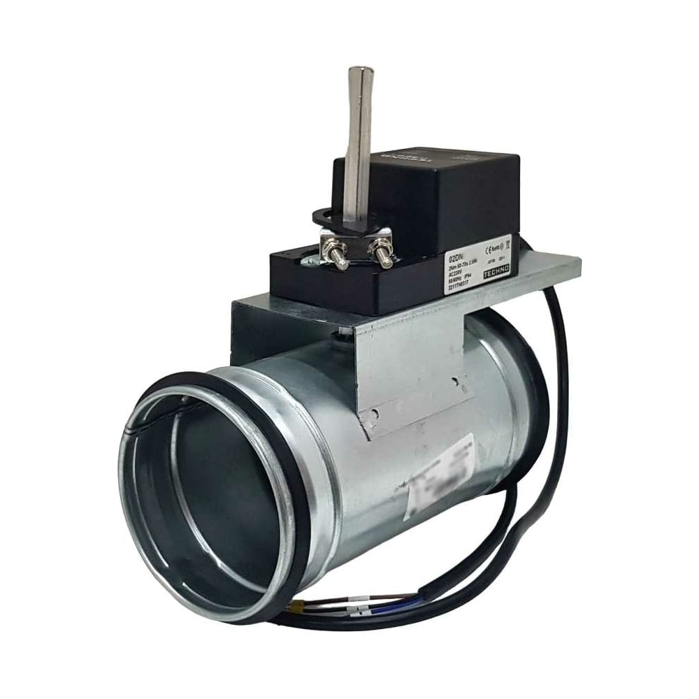 Заслонка регулирующая круглая TKD100-02DN/24V 100 мм с реверсивным ...