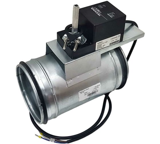 Заслонка регулирующая круглая TKD125-02DN/230V 125 мм с реверсивным электроприводом 2Нм, 220В, управление открыто/закрыто TECHNO 551251