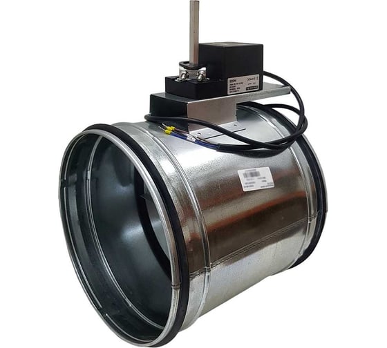 Заслонка регулирующая круглая TKD200-02DN/24V 200 мм с реверсивным электроприводом 2Нм, 24В, управление открыто/закрыто TECHNO 550202 1