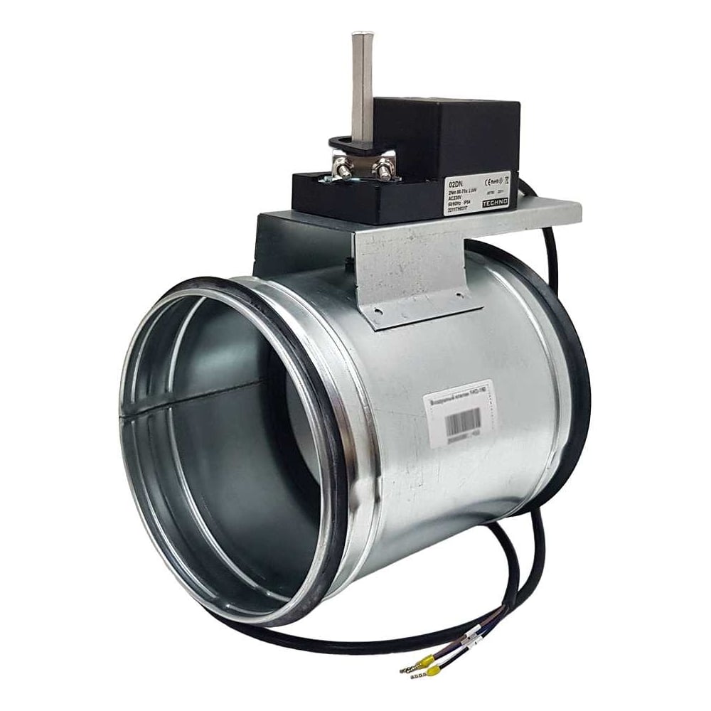 Заслонка регулирующая круглая TKD160-02DN/24V 160 мм с реверсивным ...