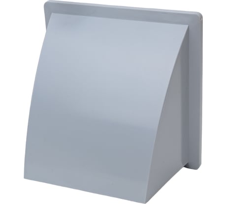 Выход стенной вытяжной с обратным клапаном (175x175 мм; с фланцем 125 мм) Эвент 175К125ФВ, серый