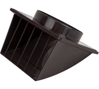 Выход стенной вытяжной с обратным клапаном (175x175 м; с фланцем 125 мм) Эвент 175К125ФВ, коричневый