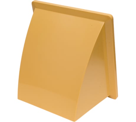 Выход стенной вытяжной с обратным клапаном (175x175 мм; с фланцем 100 мм) Эвент 175К100ФВ, бежевый