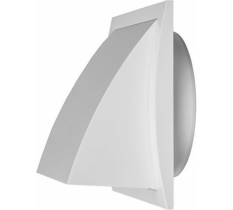 Выход стенной вытяжной с обратным клапаном (175x175 мм; с фланцем 125 мм) Эвент 175К125ФВ, белый