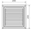 Решетка вентиляционная 200x200 мм, регулируемая, белый Домарт 170955 2