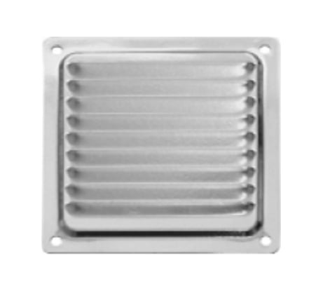 Решетка вентиляционная 100x100 мм, с сеткой, хром Домарт 170945