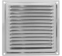 Решетка вентиляционная 150x150 мм, с сеткой, хром Домарт 170944