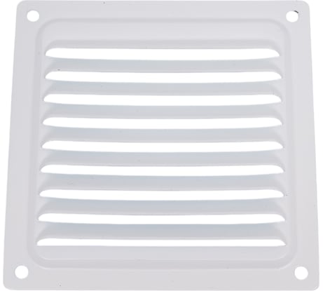 Решетка вентиляционная 100x100 мм, с сеткой, белый Домарт 170948