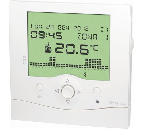 Цифровой хронотермостат Orbis ATHENA IP40 OB324200