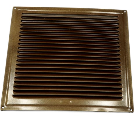 Решетка вентиляционная 200x200 мм, коричневая Металлик Левша 3-491.КМ