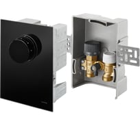 Набор терморегулятора Unibox T-RTL, 7-28С, 10-40C, крышка черное стекло OVENTROP 1022771