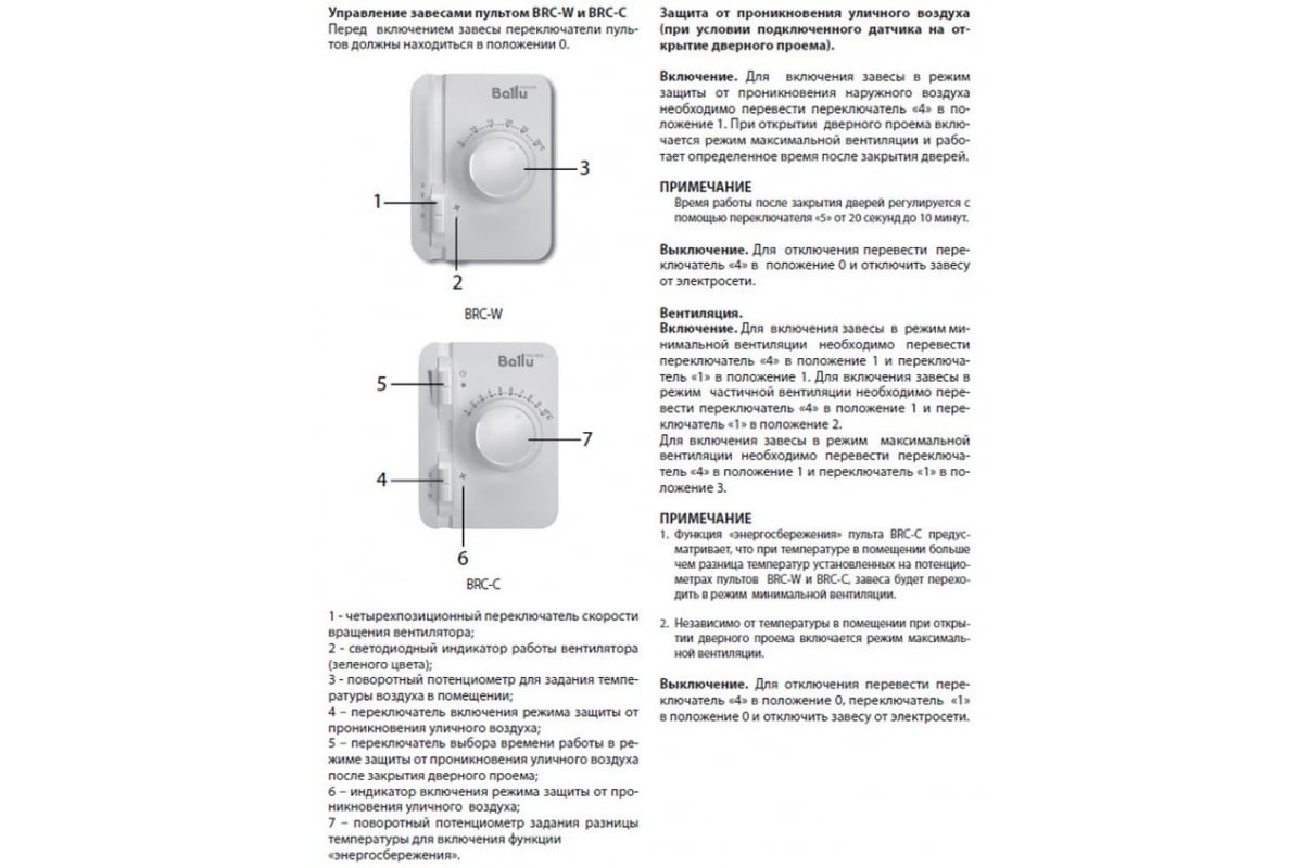 Контроллер (пульт) Ballu BRC-C - выгодная цена, отзывы, характеристики .