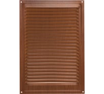 Решетка вентиляционная 160x230 мм, декор под дерево ВИШНЯ Трибатрон 88219