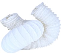 Гибкий полимерный ПВХ воздуховод PVC White -127 мм, 10 м DEC P127/10