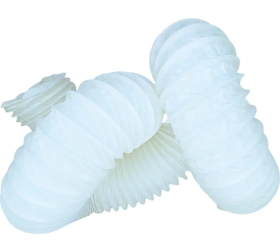 Гибкий полимерный ПВХ воздуховод PVC White 254 мм, 10 м DEC P254/10