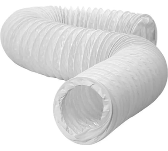 Гибкий полимерный ПВХ воздуховод PVC White 160 мм, 10 м DEC P160/10