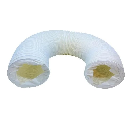 Гибкий полимерный ПВХ воздуховод PVC White 160 мм, 10 м DEC P160/10