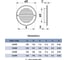 Решетка вентиляционная разъемная ARK A15RK D150 мм, D186 мм, пластик AURAMAX 90-00009 A15RK 5