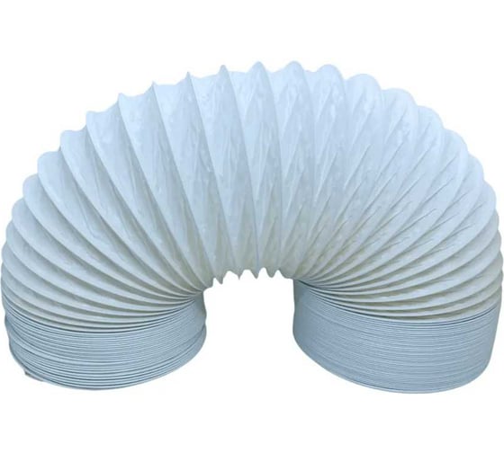 Гибкий полимерный ПВХ воздуховод PVC White -152 мм x 3 м DEC P152/3PBD/VF