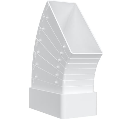 Колено разноугловое горизонтальное пластик, 55х110 мм ERA 511КРП 87-735