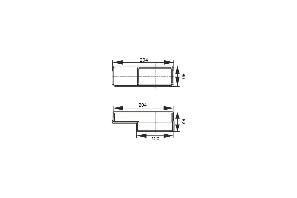 Трубы для вентиляции размеры. Соединитель плоских воздуховодов 612скп. 60х204 мм воздуховод. Воздуховоды пластиковые 60х204 сечение. Воздуховод пластиковый прямоугольный 204х60.