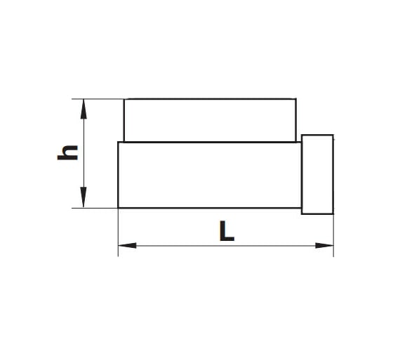 Колено (204х60 мм; 100 мм) VENTS 12510497