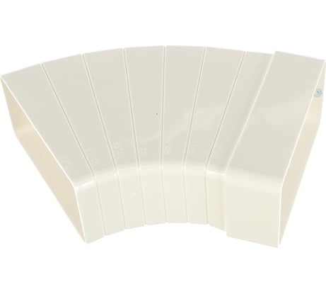 Колено горизонтальное разноугловое (110х55 мм) VENTS 10603120